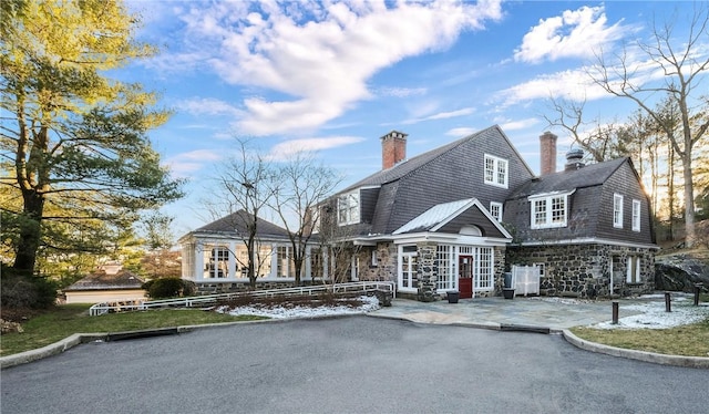 view of front of property featuring french doors