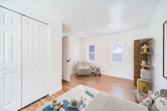 interior space with light wood-type flooring