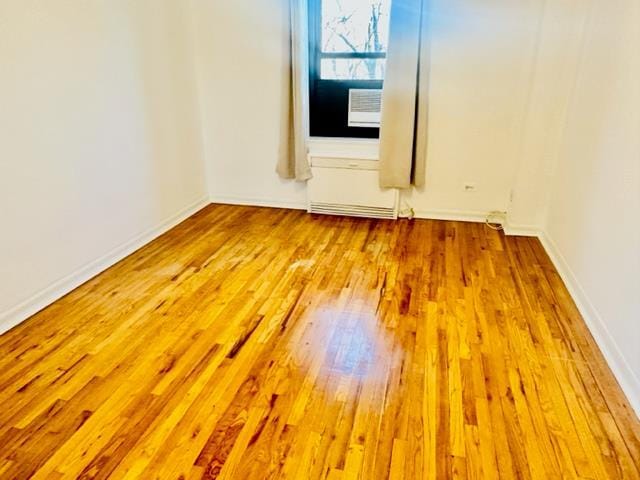 spare room featuring light wood-type flooring