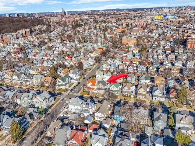 birds eye view of property featuring a residential view