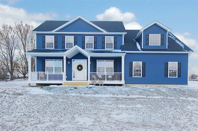 view of front of house featuring covered porch