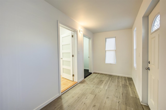 interior space with light wood-type flooring