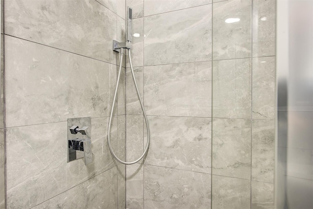 details with tiled shower