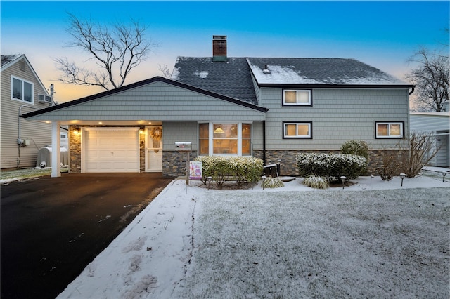 view of front of house featuring a garage