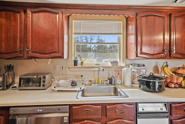 kitchen featuring dishwasher and sink