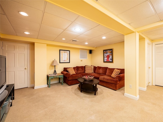 view of carpeted living room