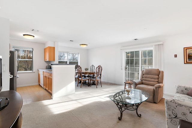 view of carpeted living room