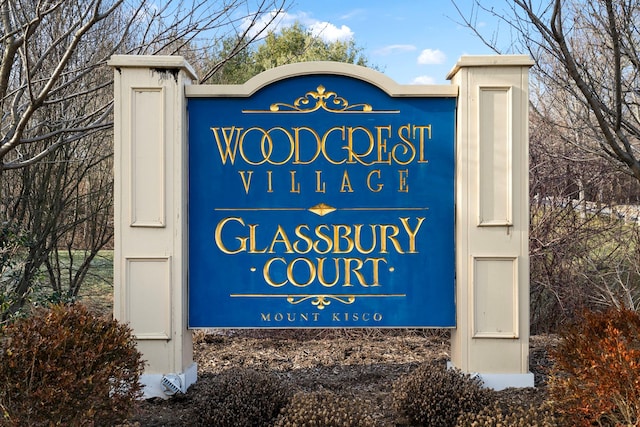 view of community sign