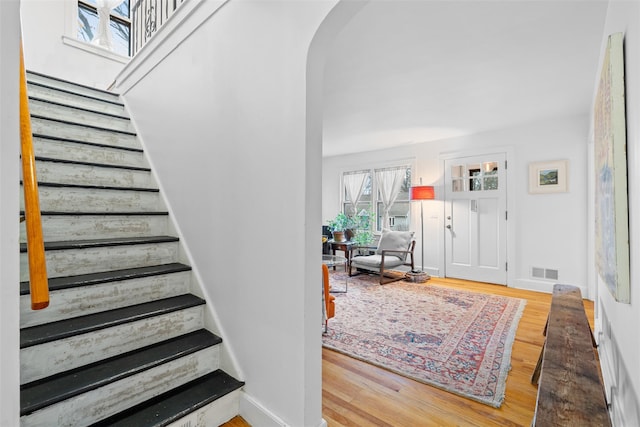 entryway featuring wood-type flooring