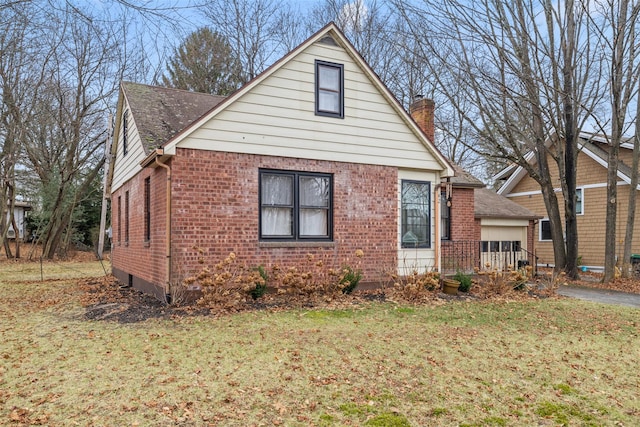 exterior space with a front yard