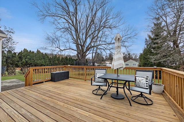 view of wooden terrace