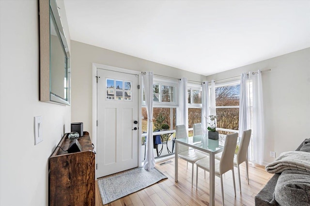 interior space featuring light hardwood / wood-style flooring