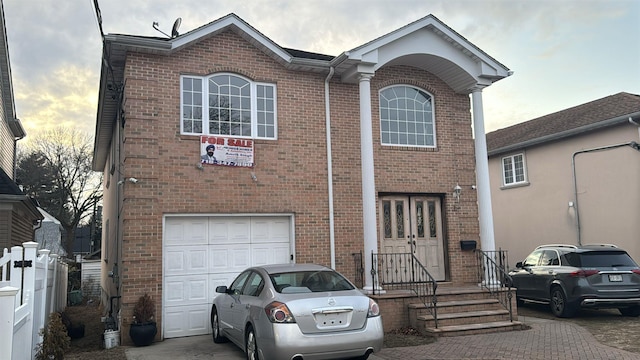 front facade featuring a garage