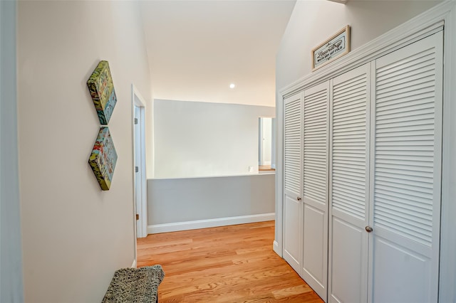 hallway featuring light hardwood / wood-style floors