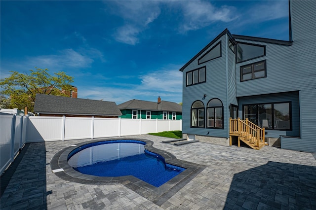 2726 Clarendon Ave, Bellmore, NY 11710 - view of swimming pool with a fenced backyard and a patio