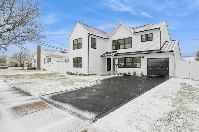 view of front of home featuring a garage