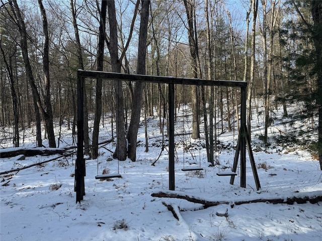 view of snow covered structure