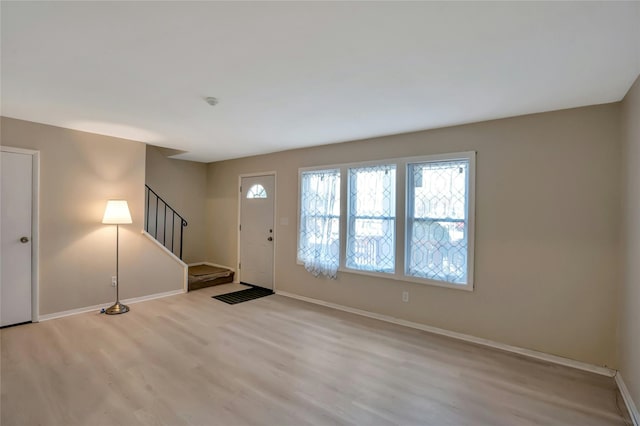 entryway featuring light hardwood / wood-style floors