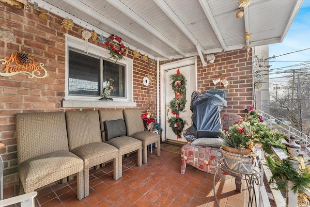 view of patio / terrace featuring covered porch