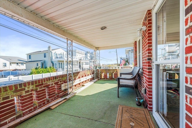 view of patio featuring a porch