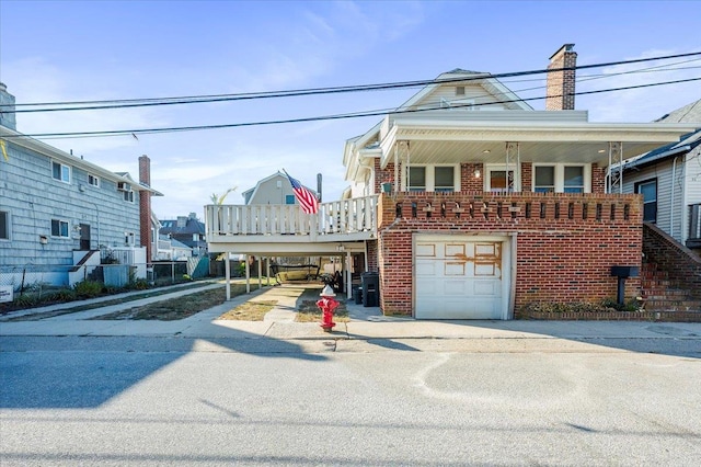 view of front facade with a garage