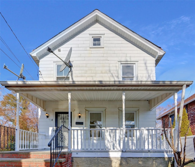 view of front of house featuring covered porch