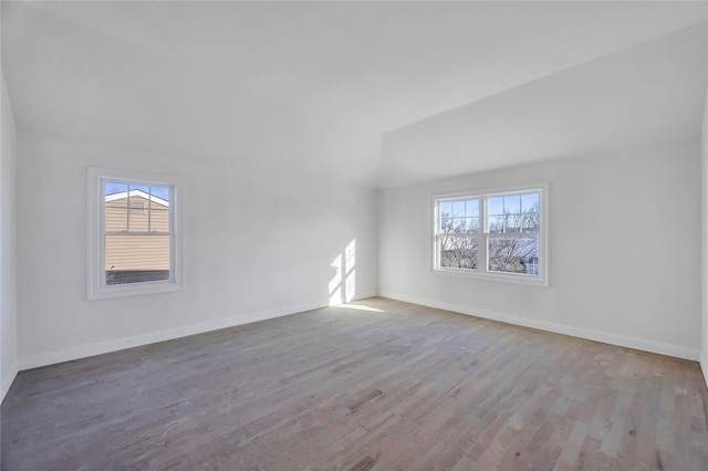 spare room with light wood-type flooring