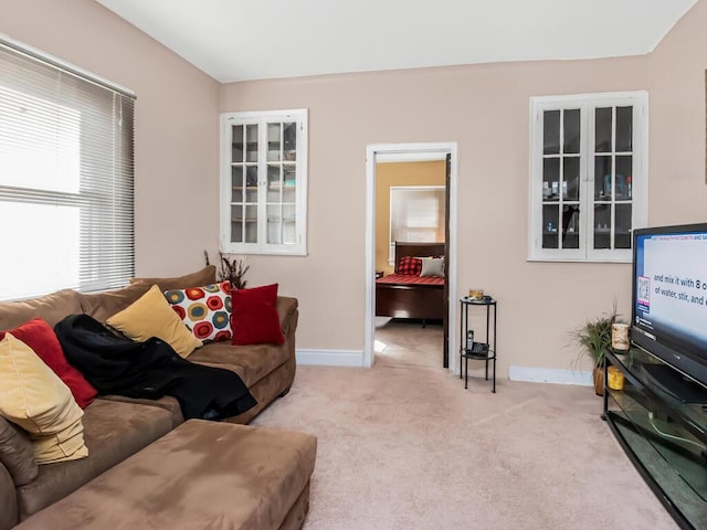 view of carpeted living room