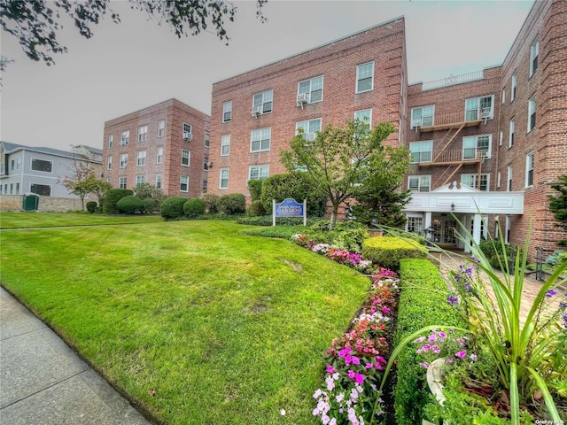 view of community with a lawn