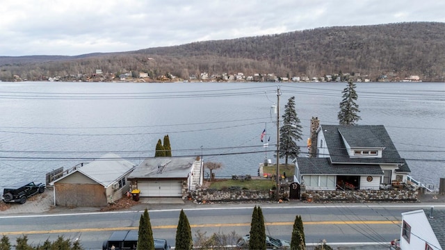 property view of water with a mountain view