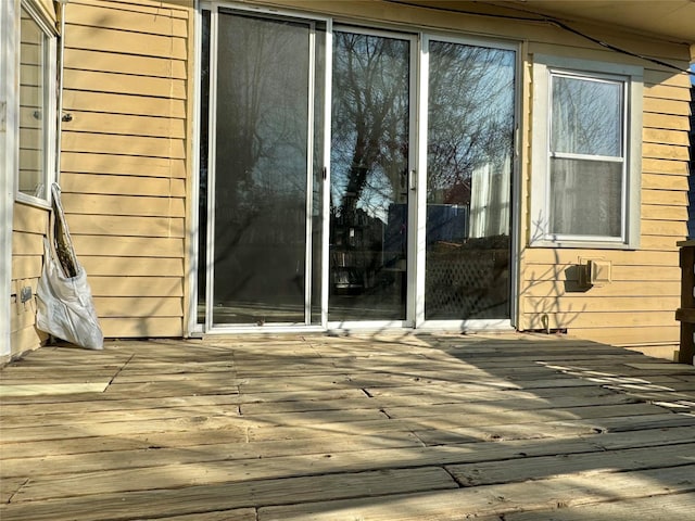 exterior space with a wooden deck