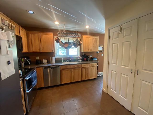 kitchen with stainless steel appliances and sink