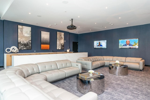 view of carpeted living room