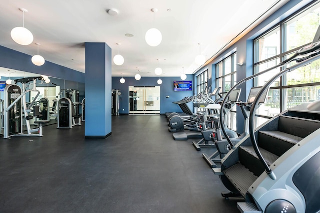 view of exercise room