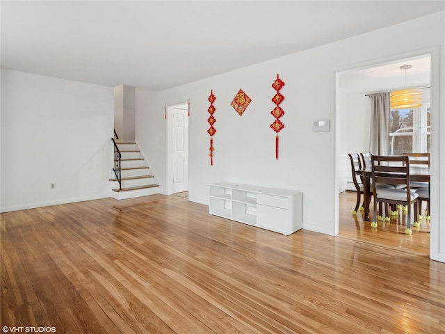 living room featuring hardwood / wood-style floors