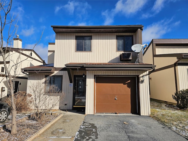 view of property with a garage