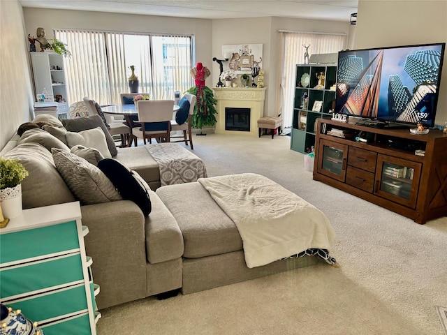 view of carpeted living room