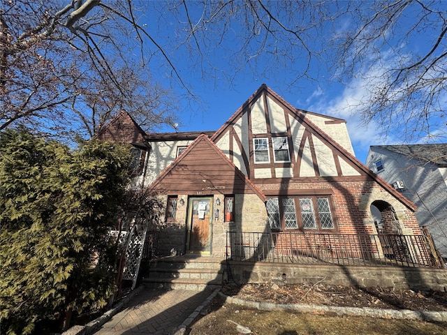 view of tudor-style house