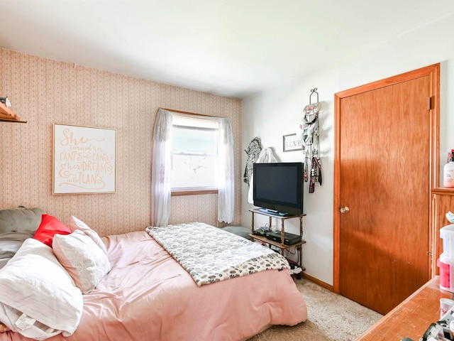 view of carpeted bedroom