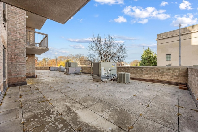 view of patio / terrace featuring central AC