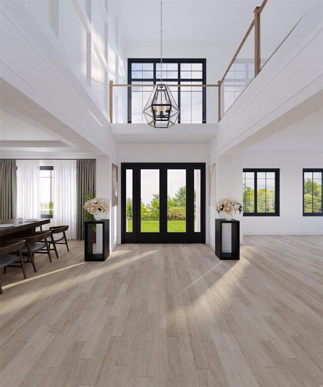 LOT11003 Baldwin Path, Dix Hills, NY 11746 - foyer with a notable chandelier and light wood-type flooring