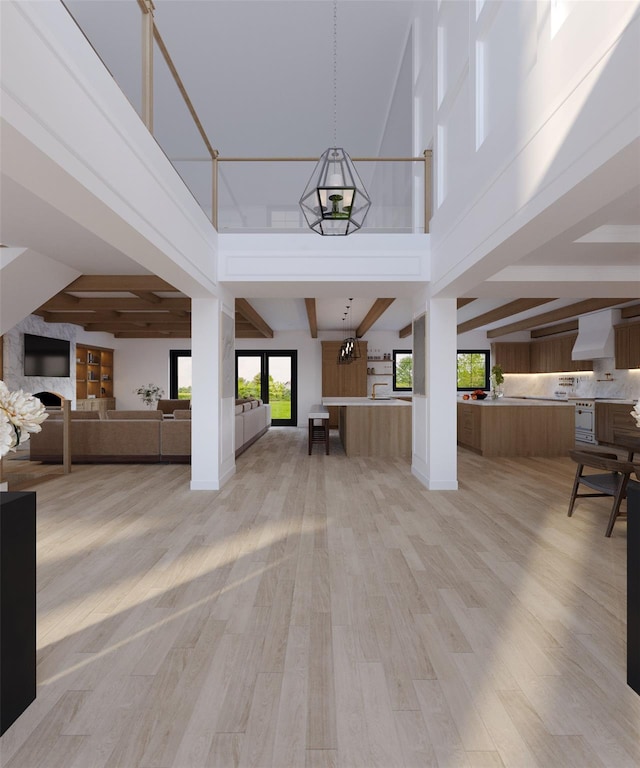 LOT11003 Baldwin Path, Dix Hills, NY 11746 - view of patio with exterior kitchen and a premium fireplace