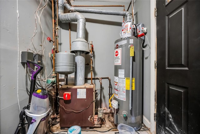 utilities featuring gas water heater