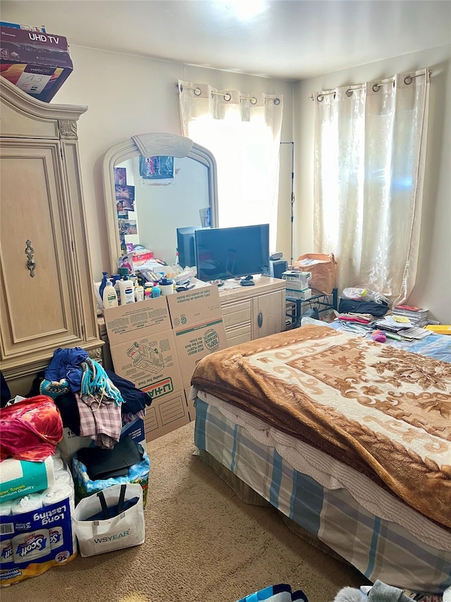 bedroom featuring carpet flooring