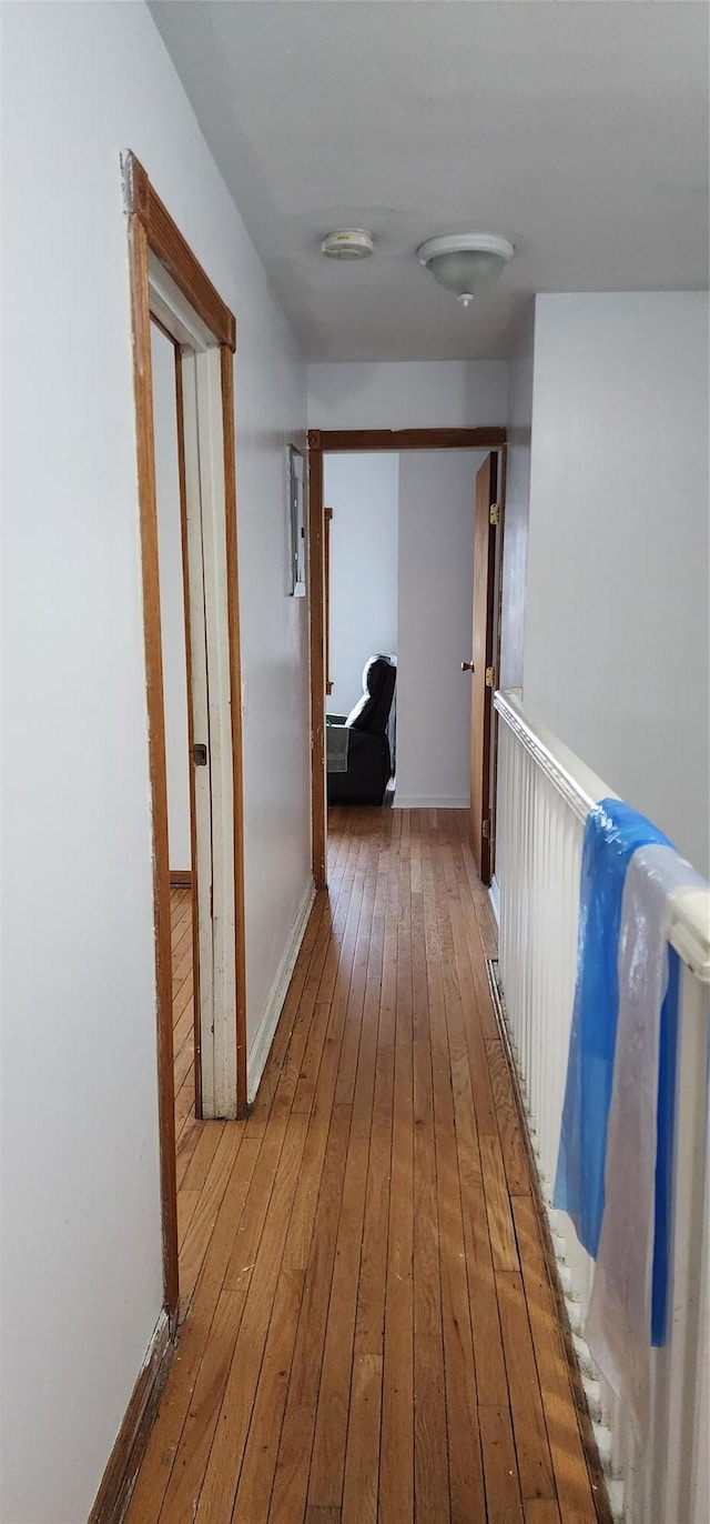 hallway featuring hardwood / wood-style flooring