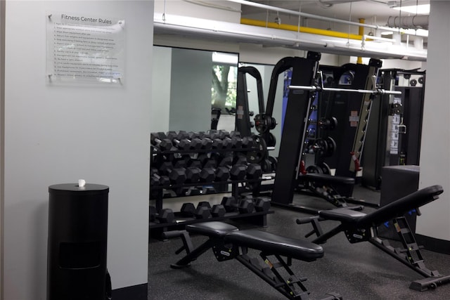 view of exercise room