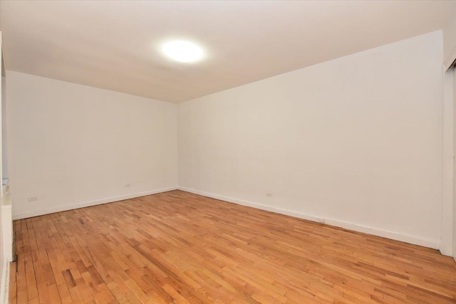 empty room featuring light wood-type flooring