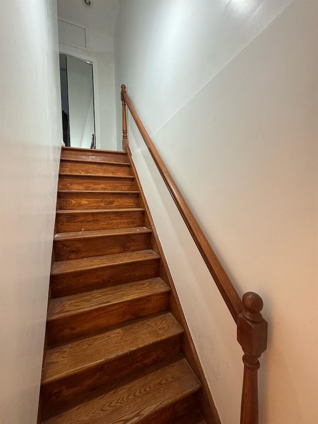 view of stairway