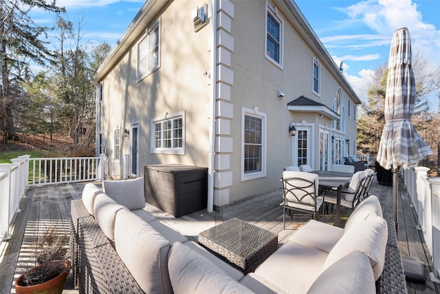 exterior space with outdoor lounge area