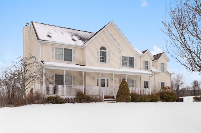 view of front of home with a porch